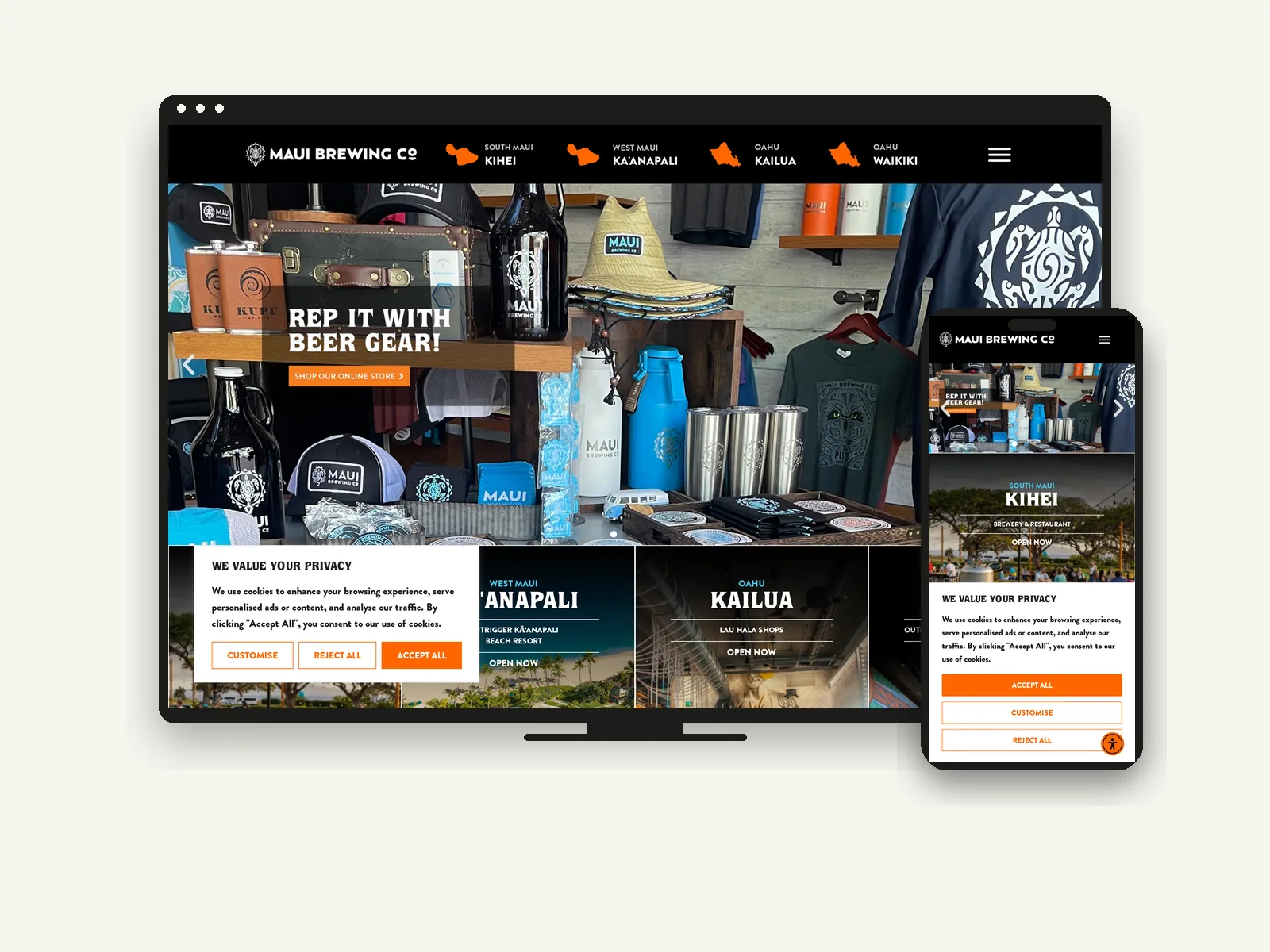 Maui Brewing Restaurant Group website
