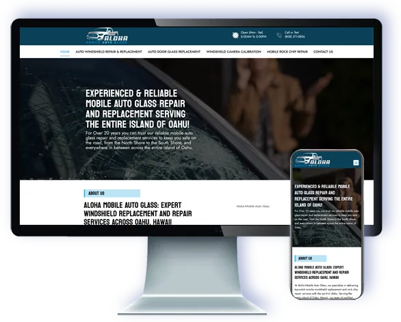 Aloha Mobile Auto Glass — website by Webmaster Services Hawaii