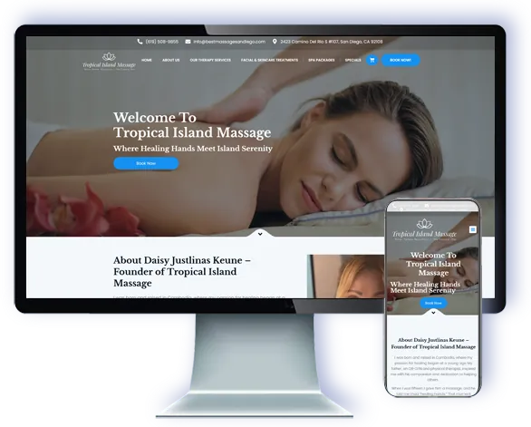 Best Massage San Diego — website by Webmaster Services Hawaii