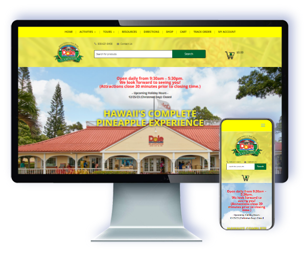 Dole Plantation — website by Webmaster Services Hawaii