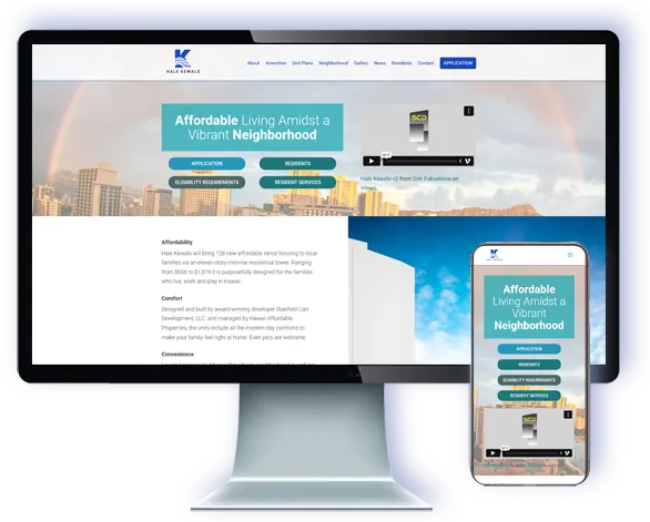 Hale Kewalo — website by Webmaster Services Hawaii