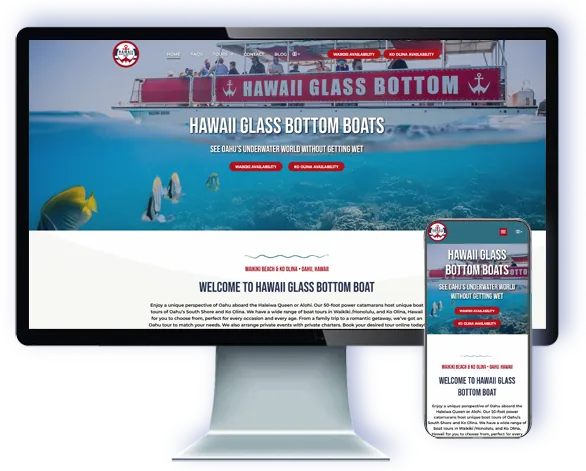 Hawaii Glass Bottom Boats — website by Webmaster Services Hawaii