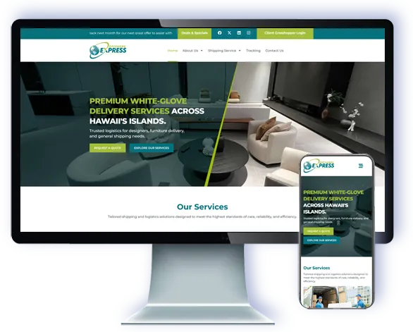 Offshore Express — website by Webmaster Services Hawaii